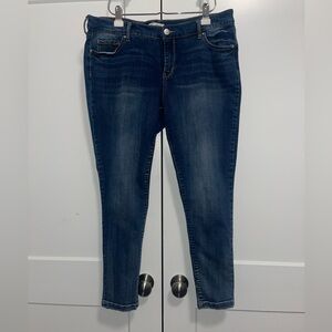 Jessica Simpson Forever Rolled Ankle Skinny Jeans Dark Wash Size 18W